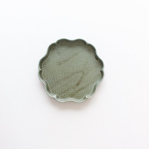 【美濃焼】 Rinka Plate / 11cmプレート / モスグリーン