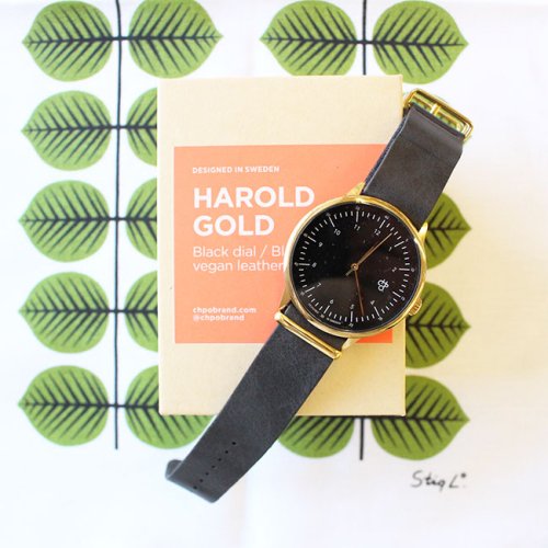 CHPO 腕時計 / HAROLD GOLD （レザーベルト/BLACK）Black dial Black