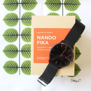 CHPO 腕時計 / NANDO FIKA（メタルメッシュベルト/BLACK） / シーエイチピーオー / 北欧 / スウェーデン