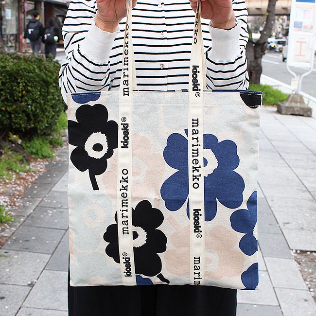 マリメッコ キオスキ ウニッコ トートバッグ（マルチカラー） / marimekko Kioski Igelin Unikko cotton bag