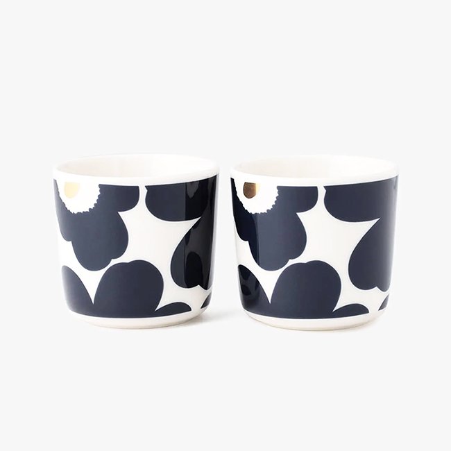 【日本限定】【2023秋冬限定】マリメッコ ウニッコ ラテマグ / marimekko UNIKKO Latte Mug /  ダークネイビー×ゴールド（単体販売）