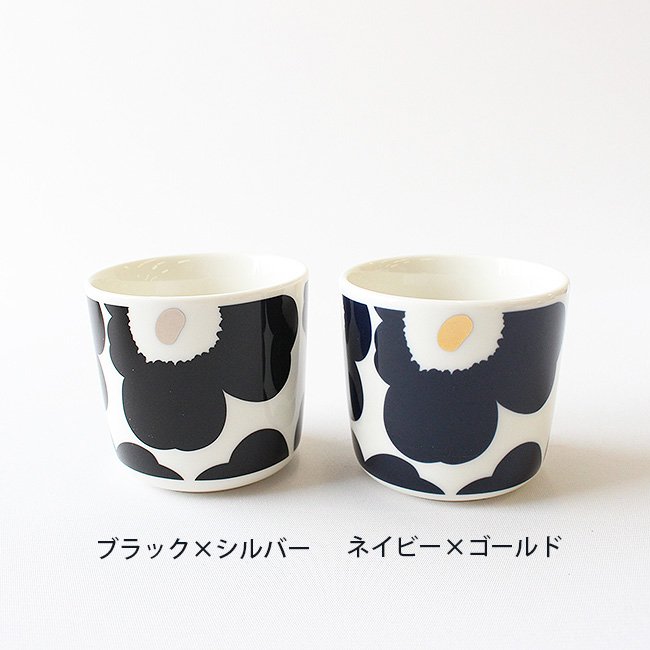 【日本限定】【2023秋冬限定】マリメッコ ウニッコ ラテマグ / marimekko UNIKKO Latte Mug /  ダークネイビー×ゴールド（単体販売）