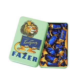 【ライオンレトロ缶】Fazer ファッツェル KarlFazer カールファッツェル（ミントグリーン）/ ミルクチョコレート10粒入り/ フィンランド製