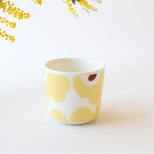 マリメッコ ウニッコ マグカップ250ml / marimekko UNIKKO Mug / ライトイエロー×ホワイト