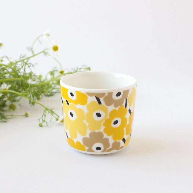 マリメッコ ピックイネン ウニッコ ラテマグ（単体販売） / marimekko Pikkuinen UNIKKO Mug /  イエロー×ブラウン【60周年記念】