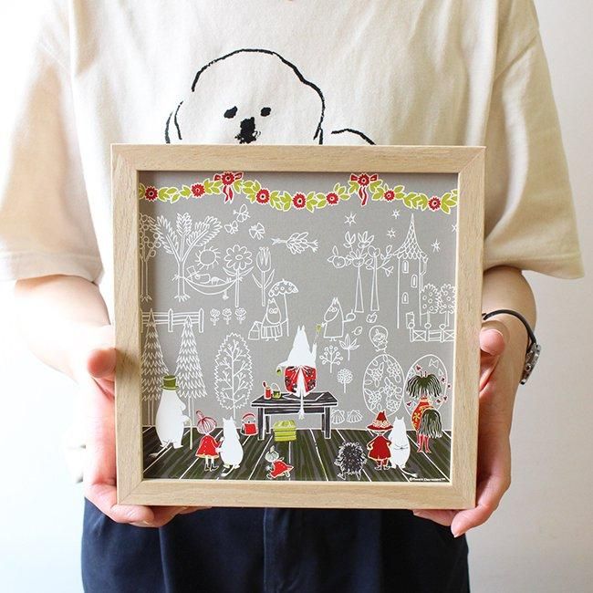 ムーミン×鈴木マサル ポスター（ママの壁紙）20×20cm / フレーム