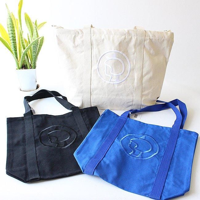 Irma イヤマ コットン刺繍バッグ （ブルー） / ショッピングバッグ