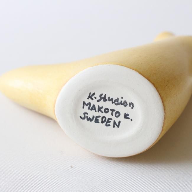 1点限り】【En Liten Van】花器 FOX(キツネ)イエロー / 鹿児島 1点限り】【En Liten Van】花器 FOX(キツネ)イエロー / 鹿児島