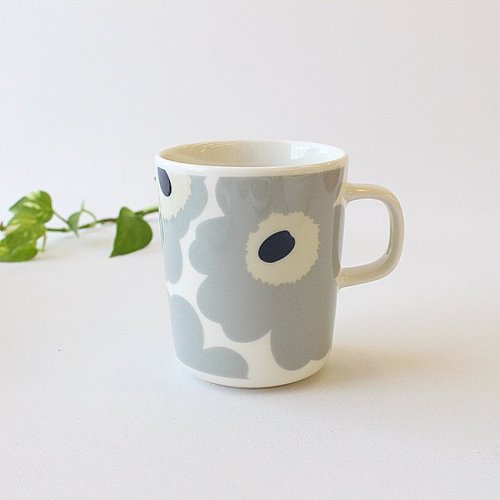 新色】マリメッコ ウニッコ マグカップ250ml / marimekko UNIKKO Mug / ライトグレー×サンド