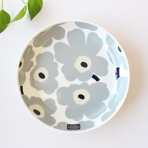 新色】マリメッコ ウニッコ プレート 20.5cm / marimekko UNIKKO Plate /ライトグレー×サンド