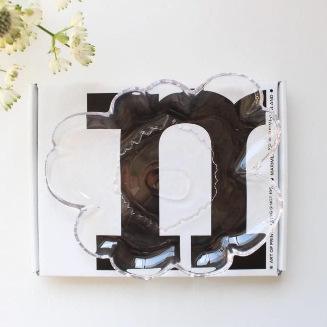 マリメッコ ウニッコ ガラス プレート 20cm（クリア）/ marimekko