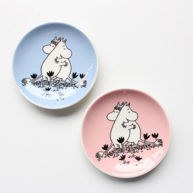 アラビア ムーミン ミニプレート LOVE（ブルー）/ ARABIA moomin