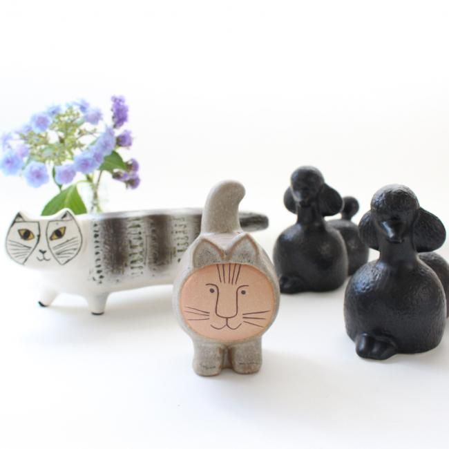 【美品】リサラーソン ディエチキャット グレー １体 リサラーソン ディエチキャット グレー 定番品】Lisa Larson