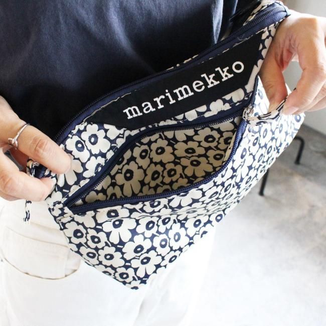 【新品】マリメッコ　marimekko サコッシュ　ウニッコ　ネイビー マリメッコ ウニッコ ショルダーバッグS（ダークネイビー×オフ