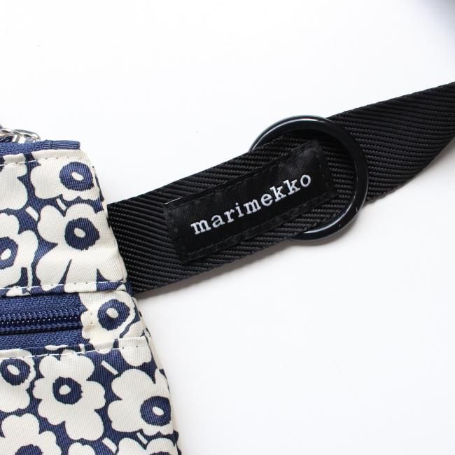 マリメッコ ウニッコ ショルダーバッグS（ダークネイビー×オフ