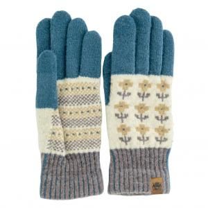 <img class='new_mark_img1' src='https://img.shop-pro.jp/img/new/icons1.gif' style='border:none;display:inline;margin:0px;padding:0px;width:auto;' />TEHTAVA TOUCH GLOVES / テスタバ タッチグローブ(フラワー・ブルー) / 手袋