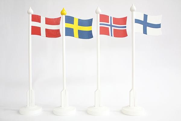ラッセントレー テーブルフラッグ＆オーナメントセット スウェーデン国旗
