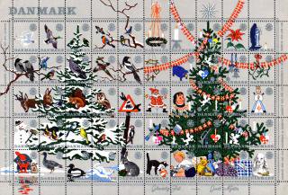 デンマーク クリスマス シール （1961年／1シート50枚）/Danish Christmas Seals 