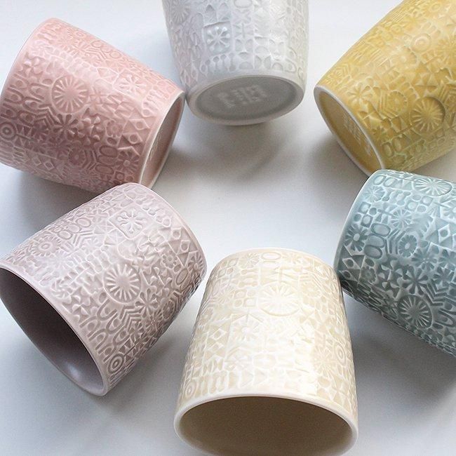 バーズワーズ フリーカップ（イエロー）/ PATTERNED CUP / BIRDS' WORDS