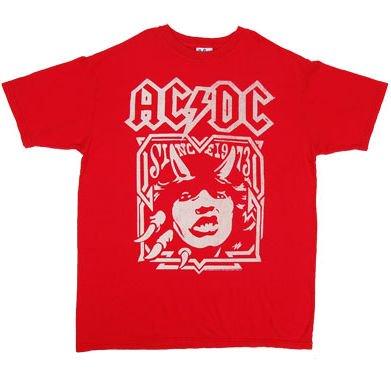 男女ACDCロゴジャンクフードJUNK FOOD Tシャツ アンガス・ヤング Angus Young ロック・バンドアメリカTシャツSince  1973 - US直輸入アメリカTシャツ村AKOCHAN'S アコチャンズ。
