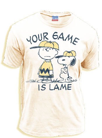 ピーナッツ ジャンクフード ｔシャツ Your Game Is Lame スヌーピー チャーリーブラウン アメリカtシャツ村akochan S アコチャンズ