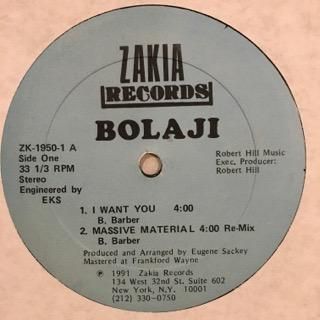 BOLAJI - I WANT YOU / MASSIVE MATERIAL - 12