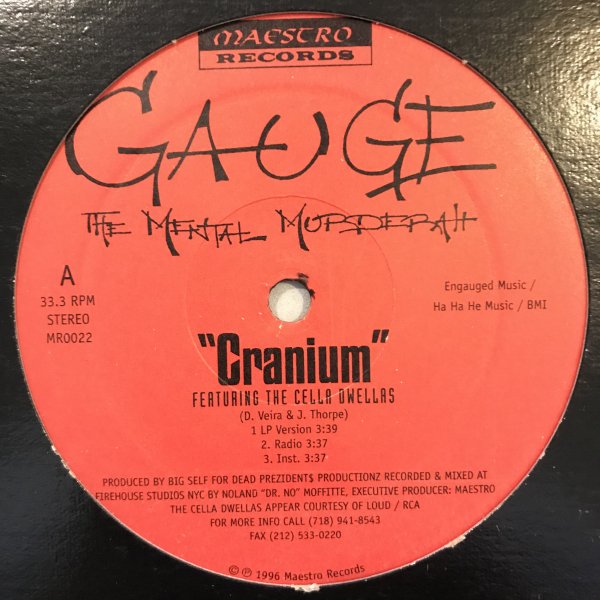 GAUGE THE MENTAL MURDERAH - CRANIUM / BREATHLESS - 12