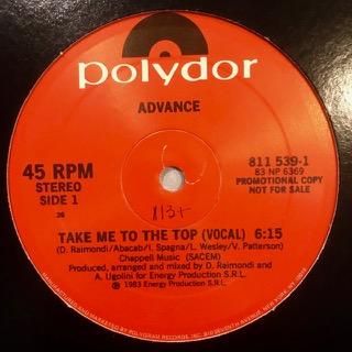 Advance Take Me To The Top 12 Polydor 中古 輸入レコード Knowledge Records ノーレッジレコーズ Soul Jazz Rare Groove Disco Dance Classics House Hiphop R B And More