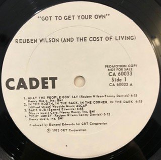 REUBEN WILSON - GOT TO GET YOUR OWN - LP (CADET) - 中古・輸入