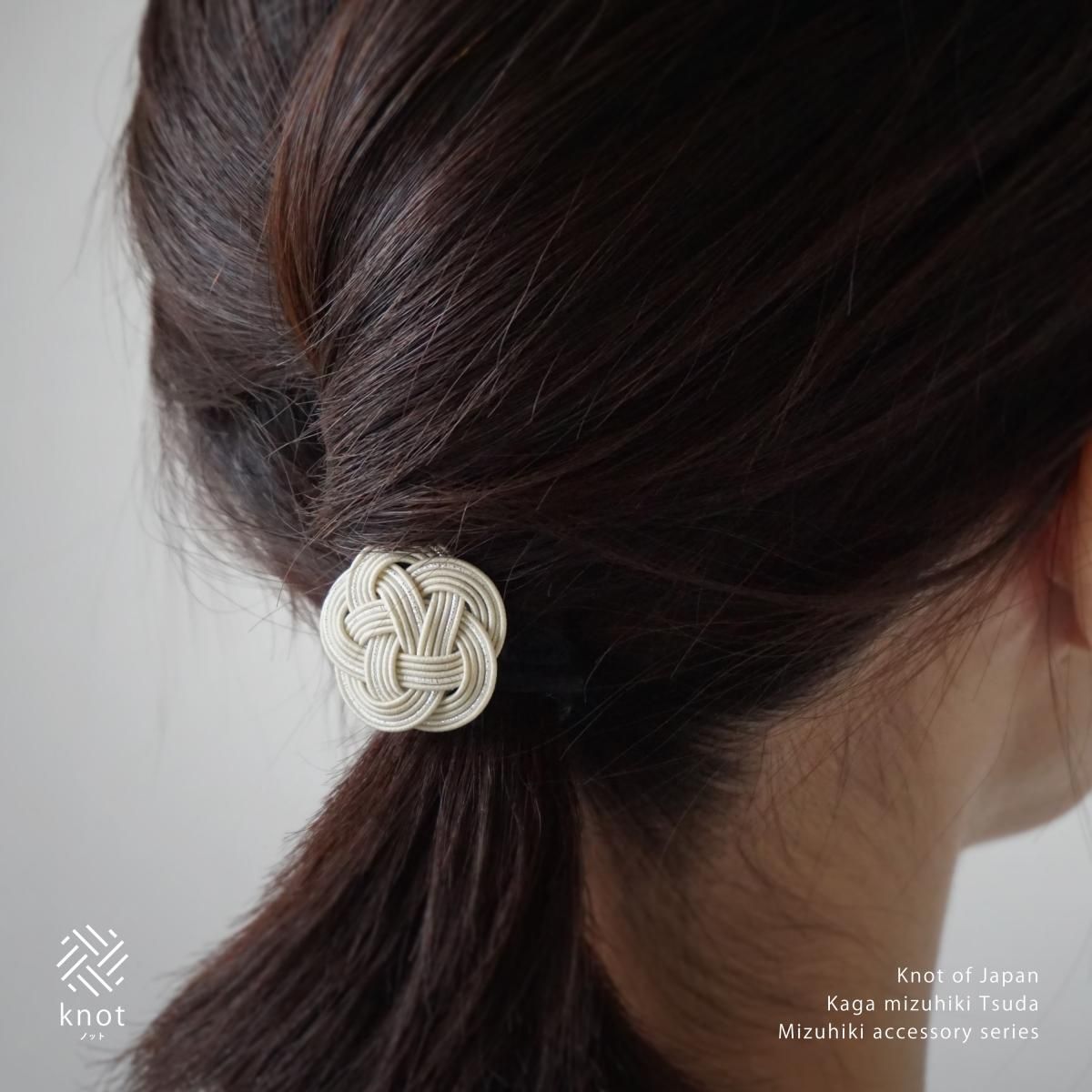 水引ポニーフック | 花・ピンク - 津田水引折型 online shop