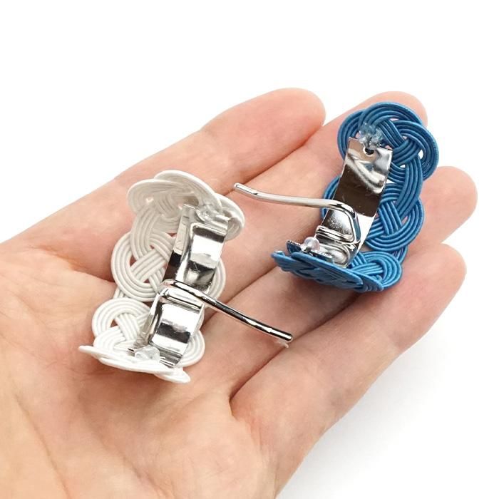 ac0177水引ポニーフック あわじ ブルー｜ヘアアクセサリー｜knotノット