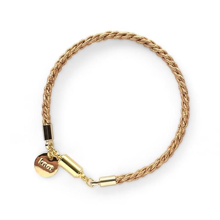 ac0242水引ブレスレット（シングルラップ）マグネット シャンパン