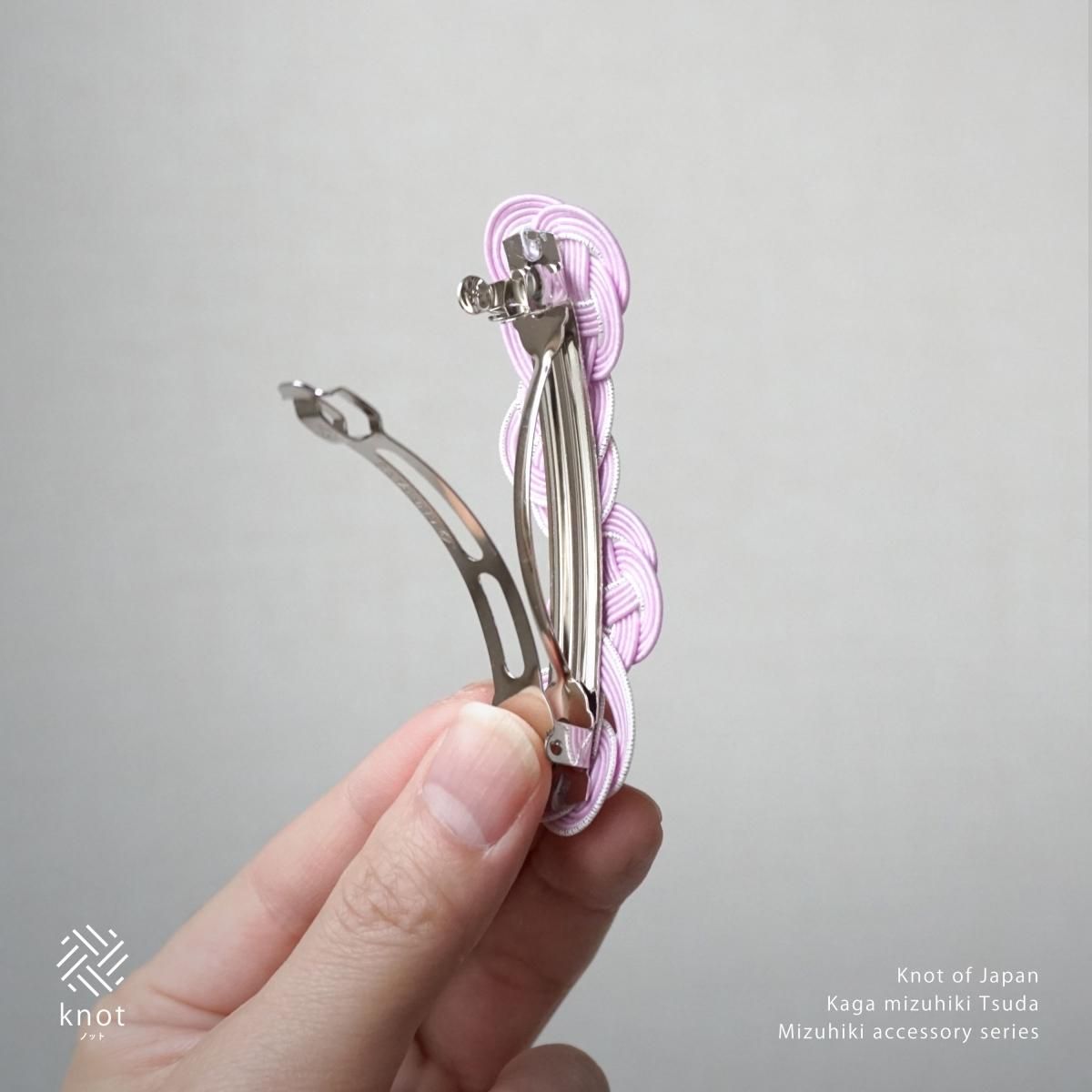 ha0140水引バレッタ クラウド グレー（nama）｜ヘアアクセサリー｜knot