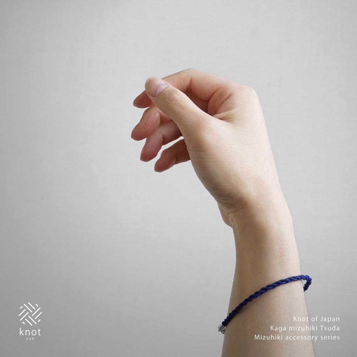 ac0353水引ブレスレット（シングルラップ） マグネット ブルー（masu