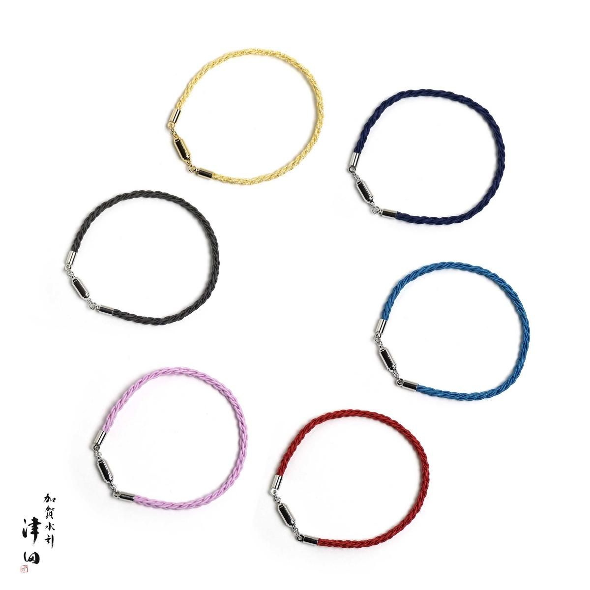 ac0355水引ブレスレット（シングルラップ） マグネット レッド