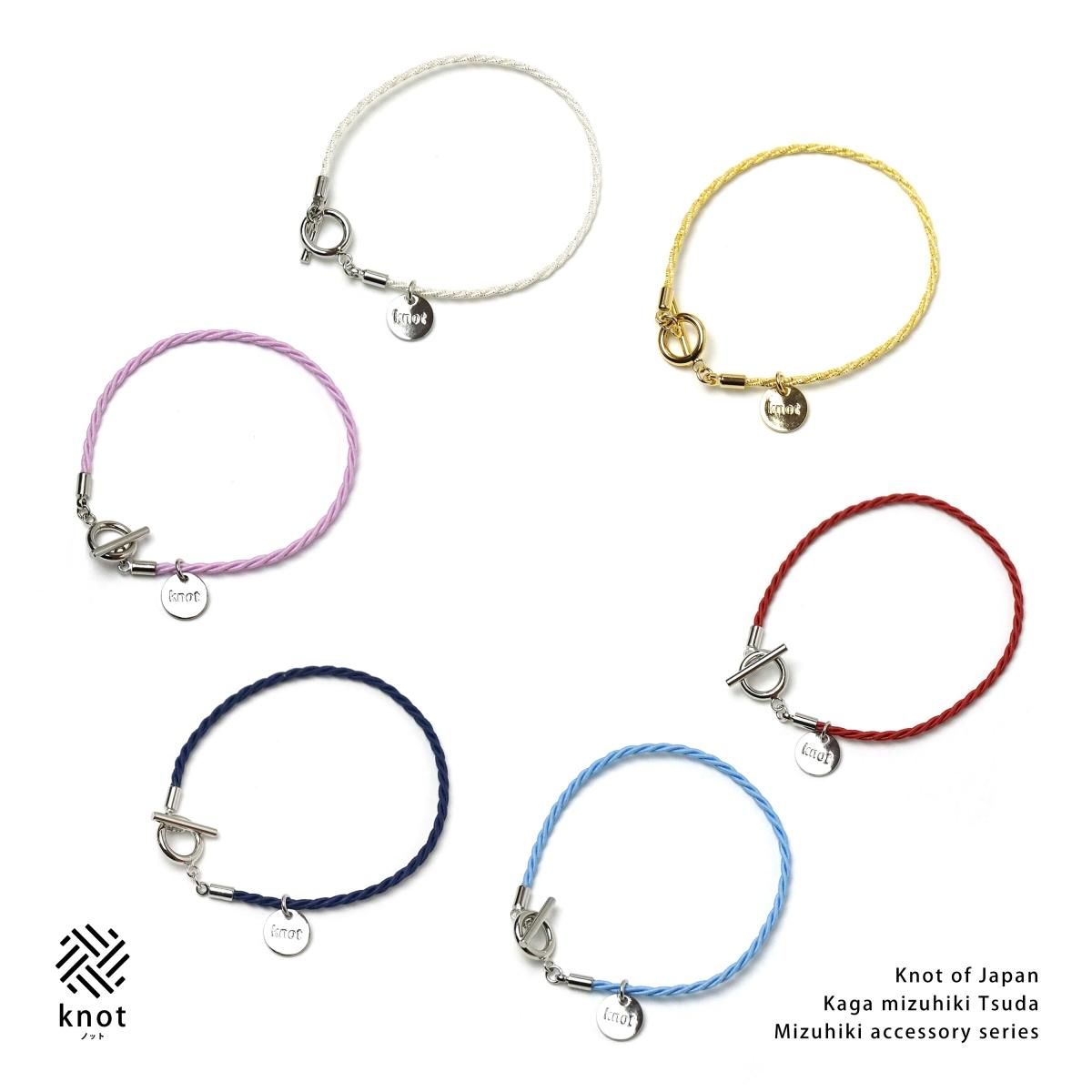 ac0357水引ブレスレット（シングルラップ） IOマンテル シルバー