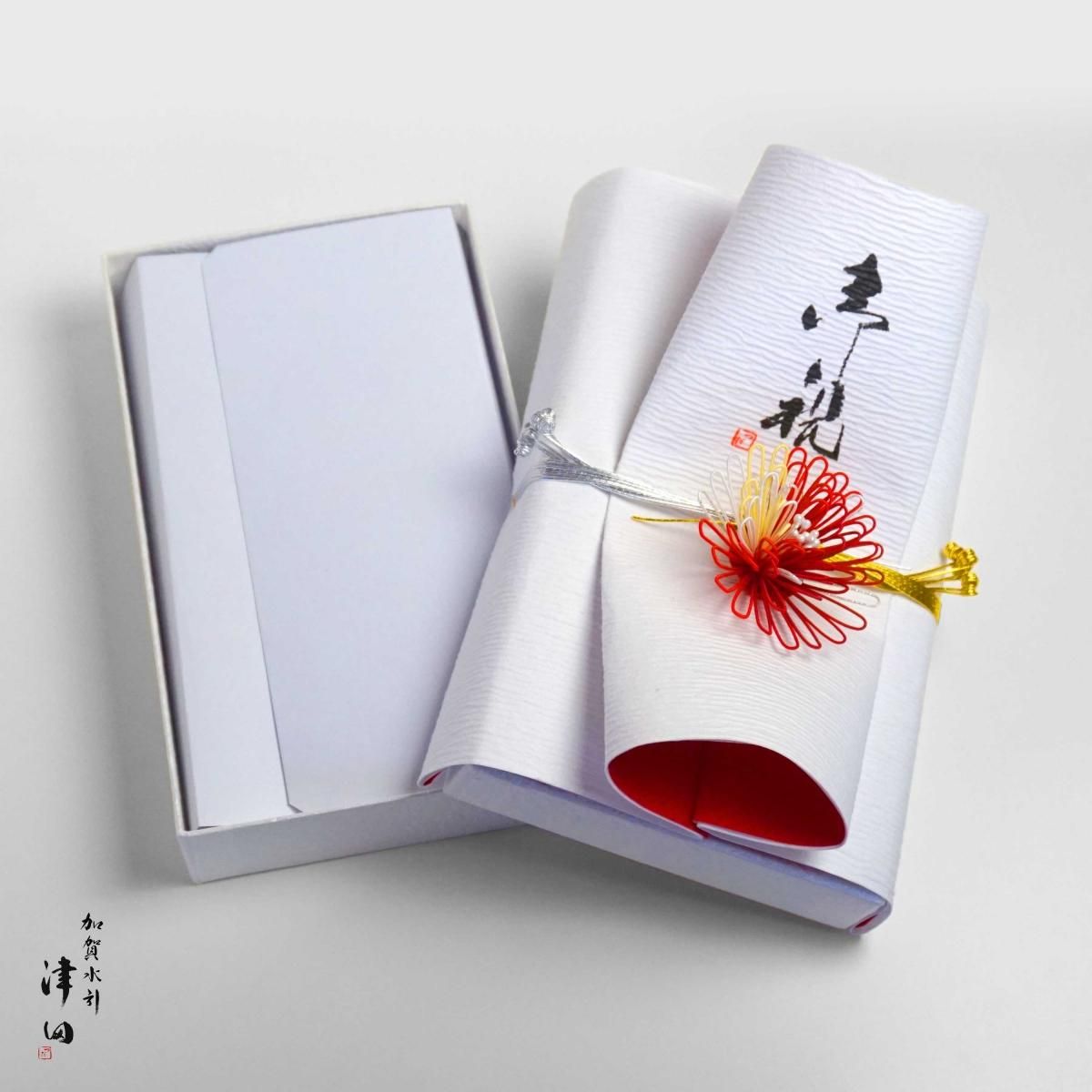 菊のかんざし付き祝儀袋 | 箱タイプ - 津田水引折型 online shop