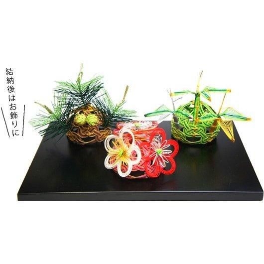 水引細工 お正月置飾り 鏡餅・松竹梅 大サイズ 日本製 水引 縁起
