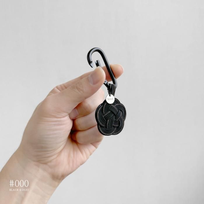 000black 水引チャーム カラビナフック ac0469｜knotノット 加賀水引
