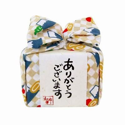 ノベルティ 販促品 粗品 景品用としてオススメな飴とハンカチのプチギフト あめはん 市松に富士山です ノベルティ 販促品 粗品 景品用としてオススメな飴とハンカチのプチギフト あめはん 市松に富士山です
