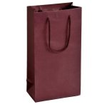 ノベルティ・粗品で人気の「 手提げ紙袋（ワインサイズ　２本用　５枚入）（ワインレッド）」