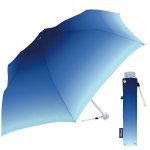 ノベルティ・粗品で人気の「 ５５ＣＭ　ミルキートーン折傘　（ネイビー×ライトブルー）
」