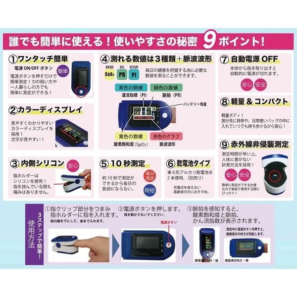 ノベルティ 販促品 粗品 景品用としてオススメな家庭用酸素飽和メーター はかるくんです