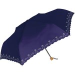 ノベルティ・粗品で人気の「 日傘　晴雨兼用　アレンジフラワー　折り畳み／ネイビー」