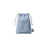 ノベルティ・粗品で人気の「フェアトレードコットン巾着（Ｓ）　スモークブルー」