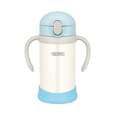 ノベルティ、販促品、粗品、景品用としてオススメなサーモス（ＴＨＥＲＭＯＳ）まほうびんのベビーストローマグ（ブルーホワイト)です。