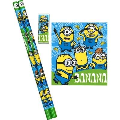 ノベルティ、販促品、粗品、景品用としてオススメなミニオンズ文具4点