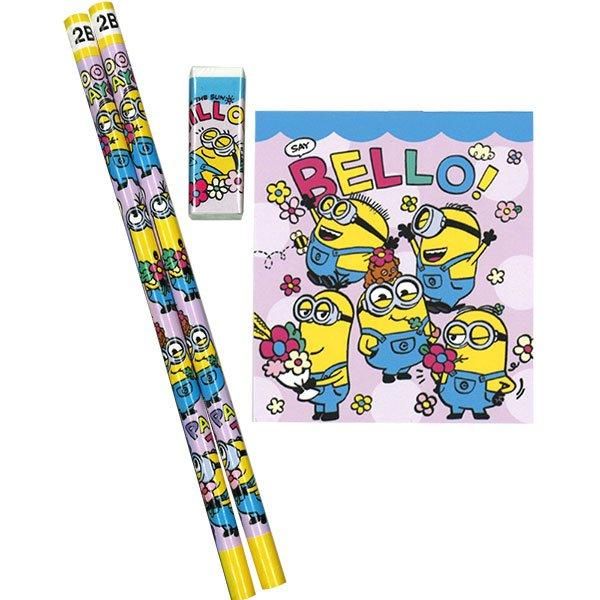 ミニオンズ　グッズセット ノベルティ、販促品、粗品、景品用としてオススメなミニオンズ文具4点