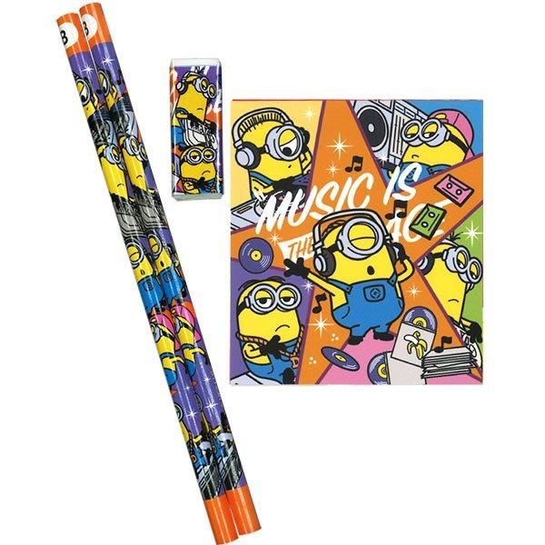 ノベルティ、販促品、粗品、景品用としてオススメなミニオンズ文具4点