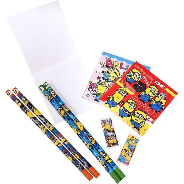 ノベルティ、販促品、粗品、景品用としてオススメなミニオンズ文具4点
